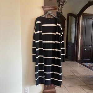 Lafayette 148 New York…Black and White Striped Cardigan